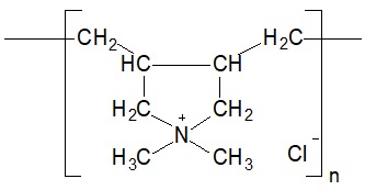 Poly(Dimethyl diallyl ammonium Chloride) Structure Formula